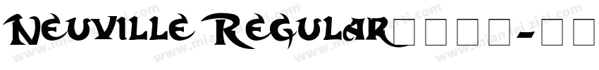 Neuville Regular字体下载字体转换